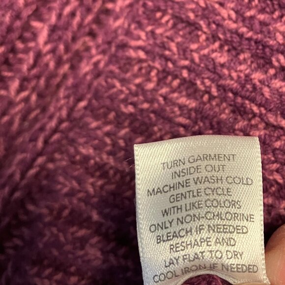🙂Christopher & Banks Womens Purple Short Sleeve Button Sweater Cardigan, Large - Picture 5 of 8
